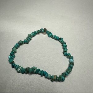 Vintage Carolyn Pollack Relios-925 Sterling Silver Turquoise Stretch Bracelet